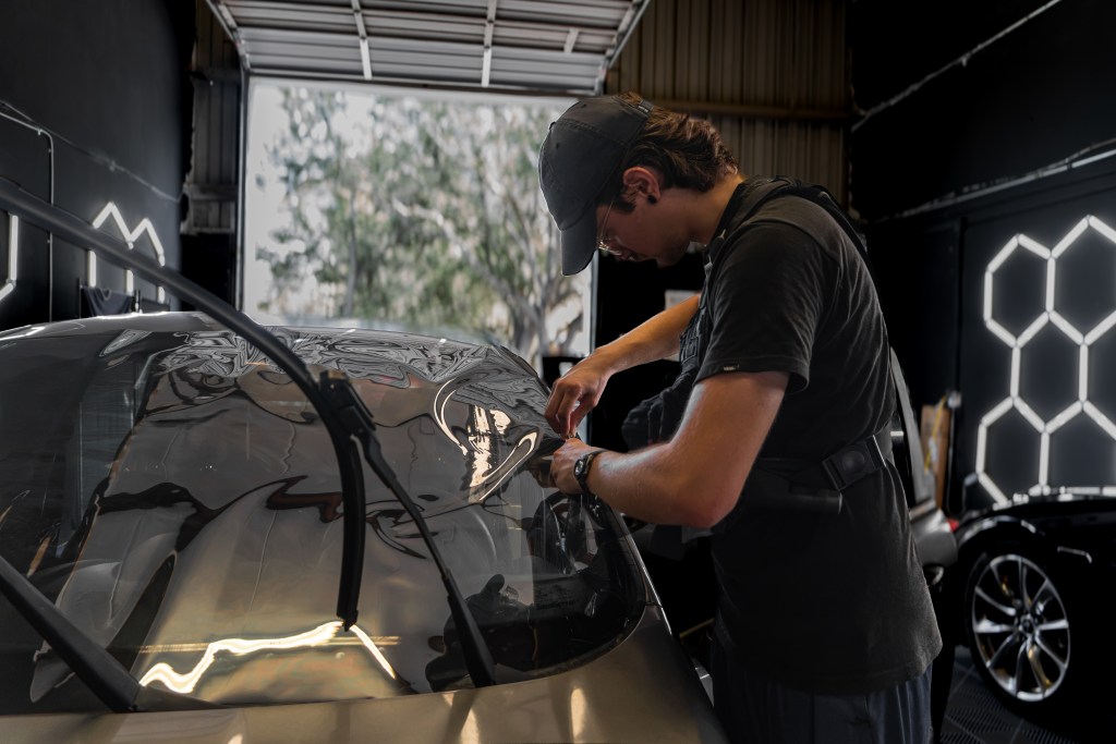 Professional car window tinting installation in Tampa Bay FL